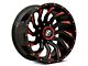 XF Offroad XF-224 Gloss Black Red Milled 6-Lug Wheel; 20x10; -12mm Offset (16-23 Tacoma)