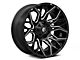 Fuel Wheels Twitch Glossy Black Milled 5-Lug Wheel; 22x12; -44mm Offset (05-15 Tacoma)