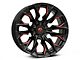 Fuel Wheels Flame Gloss Black Milled with Red Accents 6-Lug Wheel; 20x9; 20mm Offset (16-23 Tacoma)