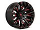 Fuel Wheels Quake Gloss Black Milled with Red Accents 6-Lug Wheel; 20x10; -18mm Offset (2024 Tacoma)