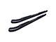 4-Inch Oval Curved Side Step Bars; Black (05-23 Tacoma Double Cab)