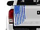 SEC10 Vertical Tailgate Distressed Flag Decal; Blue (05-24 Tacoma)
