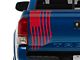 SEC10 Vertical Tailgate Distressed Flag Decal; Red (05-24 Tacoma)