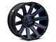 Fuel Wheels Contra Gloss Black with Blue Tinted Clear 6-Lug Wheel; 20x10; -19mm Offset (2024 Tacoma)
