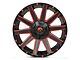Fuel Wheels Contra Gloss Black with Red Tinted Clear 6-Lug Wheel; 22x12; -43mm Offset (05-15 Tacoma)