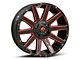 Fuel Wheels Contra Gloss Black with Red Tinted Clear 6-Lug Wheel; 22x12; -43mm Offset (2024 Tacoma)