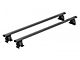 Traveler Cross Bar Roof Rack with Aluminum Basket; Black (16-23 Tacoma)