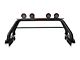 Classic Roll Bar for Tonneau Cover with 5.30-Inch Red Round LED Lights; Black (05-23 Tacoma)