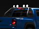 Classic Roll Bar for Tonneau Cover with 5.30-Inch Red Round LED Lights; Black (05-23 Tacoma)