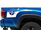 SEC10 Rear Bed Compass Decal; White (05-24 Tacoma)