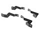 RedRock 4-Inch Oval Straight End Side Step Bars; Black (05-23 Tacoma Double Cab)