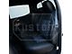 Kustom Interior Premium Artificial Leather Front and Rear Seat Covers; All Black with White Stitching Honeycomb Accent (16-23 Tacoma Double Cab)