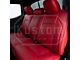 Kustom Interior Premium Artificial Leather Front and Rear Seat Covers; All Black with White Stitching Honeycomb Accent (16-23 Tacoma Double Cab)