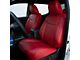 Kustom Interior Premium Artificial Leather Front and Rear Seat Covers; Black with Red Accent (16-23 Tacoma Double Cab)