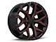 Performance Replicas PR177 Gloss Black Red Milled 6-Lug Wheel; 20x9; 24mm Offset (2024 Tacoma)