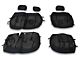 Rough Country Neoprene Front and Rear Seat Covers; Black (05-15 Tacoma Double Cab w/o Passenger Folding Seat)