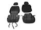 Rough Country Neoprene Front and Rear Seat Covers; Black (05-15 Tacoma Double Cab w/o Passenger Folding Seat)