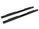 RedRock 4-Inch Oval Straight Side Step Bars; Black (2024 Tacoma Double Cab)