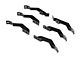 RedRock 4-Inch Oval Bent End Side Step Bars; Black (2024 Tacoma Double Cab)