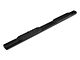 RedRock 5-Inch Oval Straight End Side Step Bars; Fine Textured Black (2024 Tacoma Double Cab)