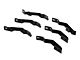 RedRock 5-Inch Oval Straight End Side Step Bars; Fine Textured Black (2024 Tacoma Double Cab)