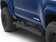 RedRock 5-Inch Oval Straight End Side Step Bars; Fine Textured Black (2024 Tacoma Double Cab)