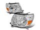 Factory Style Headlights with Amber Corners; Chrome Housing; Clear Lens (05-11 Tacoma)