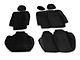 Rough Country Neoprene Front and Rear Seat Covers; Black (2024 Tacoma Double Cab w/o Rear Folding Armrest)