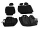 Rough Country Neoprene Front and Rear Seat Covers; Black (2024 Tacoma Double Cab w/o Rear Folding Armrest)