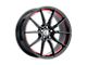 Performance Replicas PR193 Gloss Black with Red Machined 5-Lug Wheel; 20x9; 30mm Offset (05-15 Tacoma)