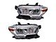 Headlights; Chrome Housing; Clear Lens (16-23 Tacoma w/ Factory Halogen Headlights & Fog Lights)