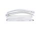 Window Deflectors; Front and Rear; Chrome (05-15 Tacoma Double Cab)