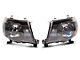 Euro Crystal Headlights; Matte Black Housing; Clear Lens (05-11 Tacoma)