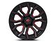 Fuel Wheels Rage Gloss Black Red Tinted 6-Lug Wheel; 20x9; 1mm Offset (03-09 4Runner)