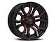 Fuel Wheels Rage Gloss Black Red Tinted 6-Lug Wheel; 20x9; 1mm Offset (03-09 4Runner)