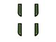 Door Armrest Foam Inserts; Black/Green (16-23 Tacoma Double Cab)