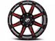 XF Offroad XF-215 Gloss Black Red Milled 6-Lug Wheel; 20x10; -12mm Offset (10-24 4Runner)