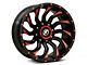 XF Offroad XF-224 Gloss Black Red Milled 6-Lug Wheel; 20x10; -12mm Offset (22-24 Tundra)