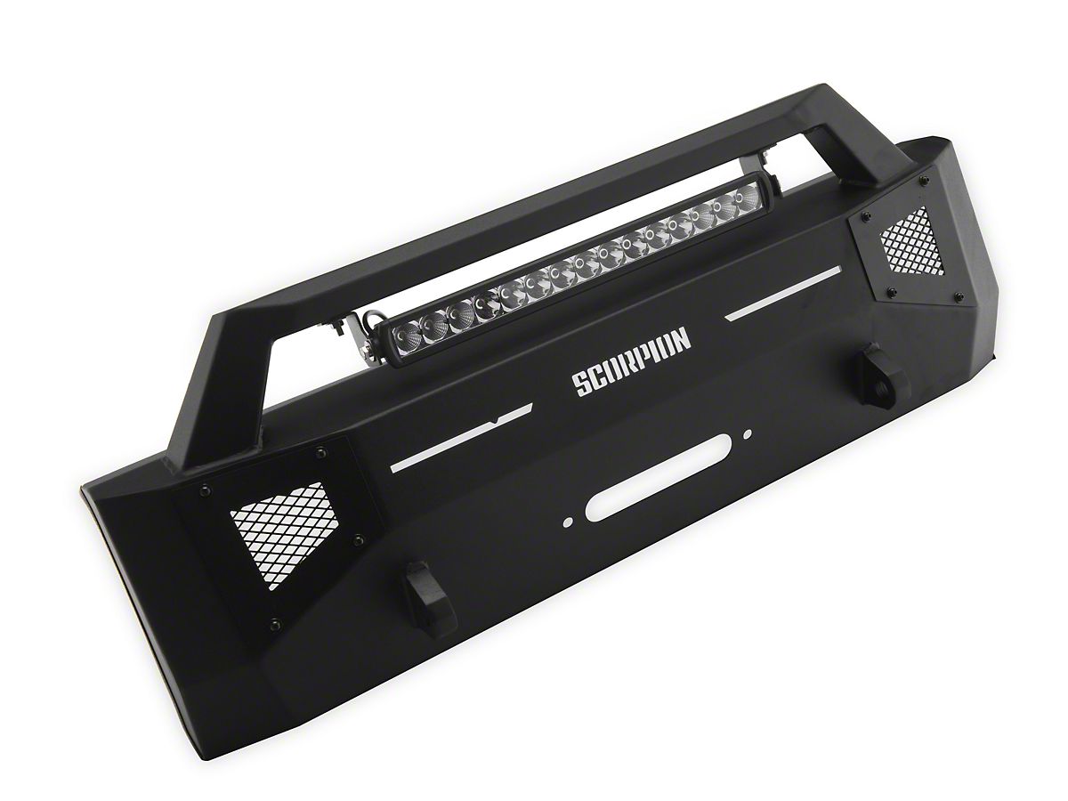 Scorpion Extreme Products Tundra Tactical Center Mount Winch Front Bumper  with LED Light Bar P000007 (14-21 Tundra) - Free Shipping