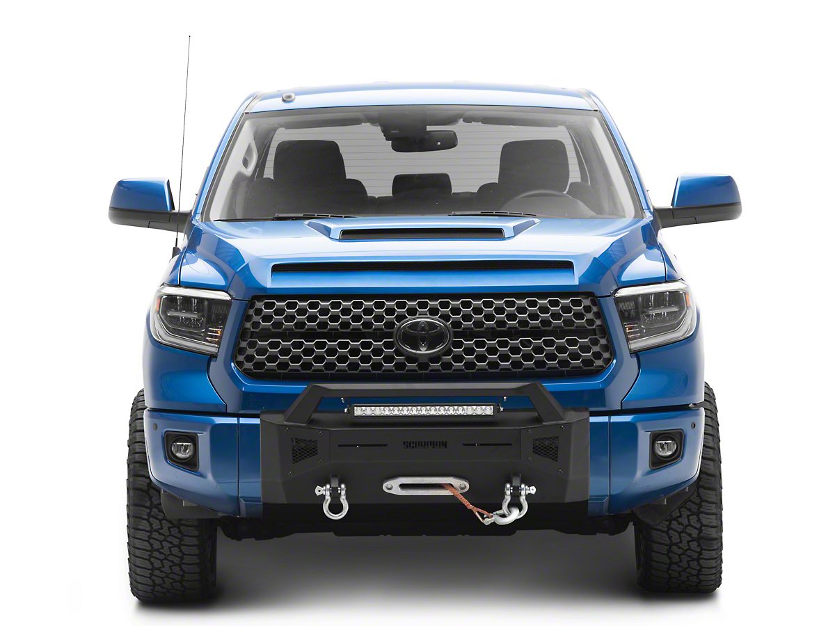 Scorpion Extreme Products Tundra Tactical Center Mount Winch Front Bumper  with LED Light Bar P000007 (14-21 Tundra) - Free Shipping