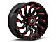 XF Offroad XF-224 Gloss Black Red Milled 5-Lug Wheel; 20x12; -44mm Offset (07-13 Tundra)