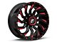 XF Offroad XF-224 Gloss Black Red Milled 5-Lug Wheel; 20x12; -44mm Offset (14-21 Tundra)