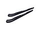 4-Inch Oval Curved Side Step Bars; Black (07-21 Tundra Double Cab)