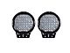 Armour II Roll Bar with 9-Inch Black Round Flood LED Lights; Black (07-24 Tundra)