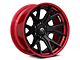 Fuel Wheels Fusion Forged Catalyst Matte Black with Candy Red Lip 6-Lug Wheel; 22x10; -18mm Offset (22-24 Tundra)