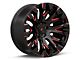 Fuel Wheels Quake Gloss Black Milled with Red Tint 5-Lug Wheel; 20x9; 1mm Offset (14-21 Tundra)