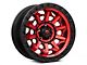 Fuel Wheels Covert Candy Red with Black Bead Ring 5-Lug Wheel; 17x9; -12mm Offset (14-21 Tundra)