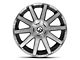 Fuel Wheels Contra Platinum Brushed Gunmetal with Tinted Clear 6-Lug Wheel; 22x10; -19mm Offset (22-24 Tundra)