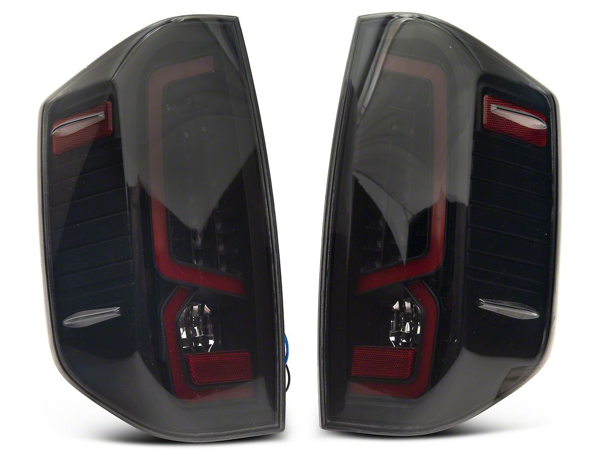 Tundra Light Bar LED Tail Lights; Black Smoked (14-21 Tundra)