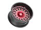 Fittipaldi Offroad FA07 Gloss Black Machined Face with Red Tint and Milled Windows 5-Lug Wheel; 22x12; -44mm Offset (14-21 Tundra)